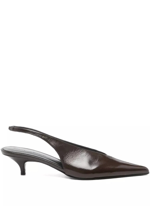 Proenza Schouler 40mm pointed slingback pumps - Brown