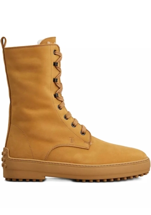 Tod's lace-up gommino boots - Neutrals