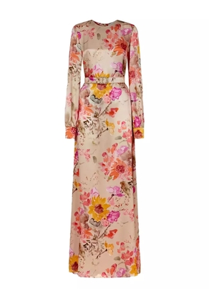 Raquel Diniz Fiona floral-print maxi dress - Neutrals