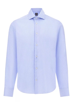 Boggi Milano houndstooth cutaway-collar shirt - Blue