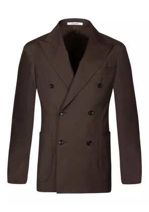 Tagliatore double-breasted wool blazer - Brown