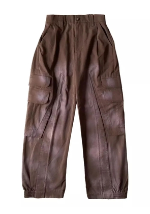 NAMESAKE sprayed-effect cargo pants - Brown