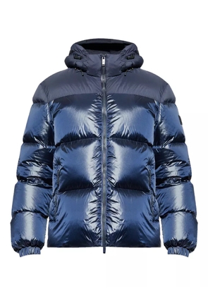 Add hooded puffer jacket - Blue