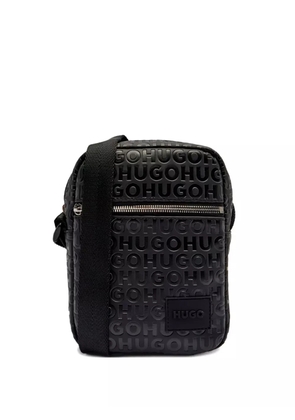 BOSS logo-embossed shoulder bag - Black