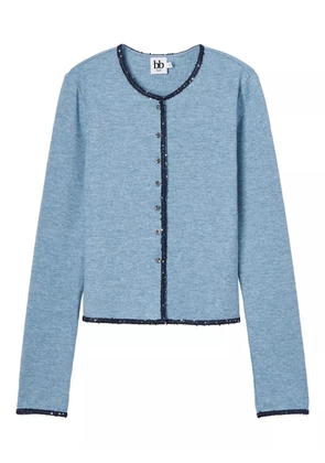 b+ab button-embellished cardigan - Blue