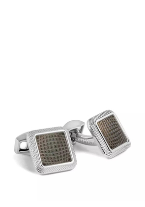 Tateossian embossed square cufflinks - Silver