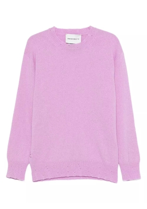 AMARANTO crew-neck sweater - Purple