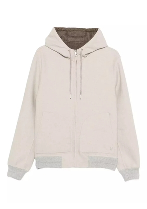 LIU JO zip-up hooded jacket - Neutrals