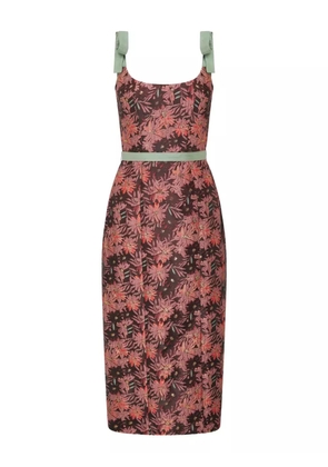 Markarian Acacia floral brocade corset dress - Brown