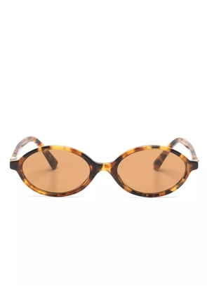 Miu Miu Eyewear tortoiseshell oval-frame sunglasses - Brown