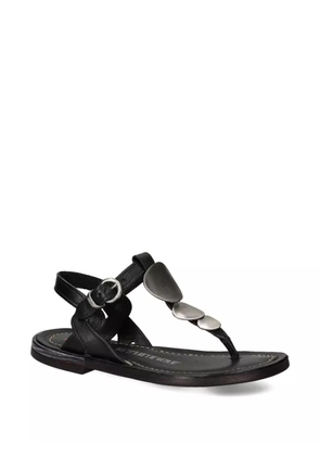 A.S.98 T-bar leather sandals - Black