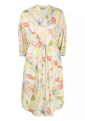 TWINSET printed cotton shirt dress - Neutrals