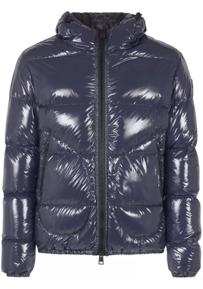 Herno logo-patch padded jacket - Blue
