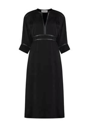 Yves Salomon crepe midi dress - Black