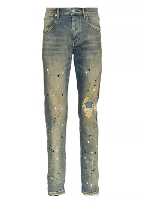 Purple Brand paint splatter jeans - Blue