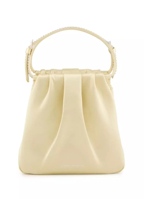 Amina Muaddi Vittoria Crystal satin tote bag - Neutrals