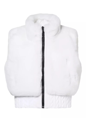 Goldbergh Lina faux-fur zip ski gilet - White