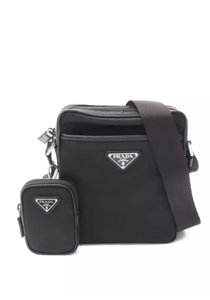 Prada Pre-Owned triangle-logo crossbody bag - Black