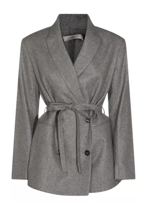 Antonelli belted double-breasted jacket - Grey