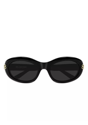 Balenciaga Eyewear logo oval-frame sunglasses - Black