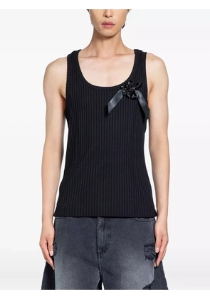 Simone Rocha ribbon daisy vest - Black