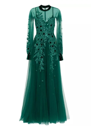 Saiid Kobeisy embroidered tulle dress - Green