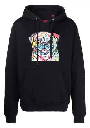 Mostly Heard Rarely Seen 8-Bit Rainbow Pug pullover hoodie - Black