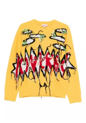 Charles Jeffrey Loverboy Guddle Loverboy logo sweater - Yellow