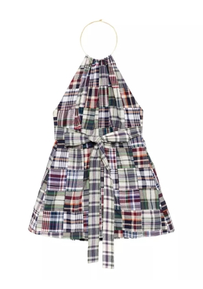 Cynthia Rowley Marisol Madras checked dress - Blue