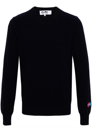 Comme Des Garçons Play x the Artist Invader pixelated-appliqué jumper - Blue