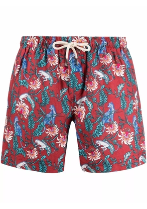 PENINSULA SWIMWEAR malindi floral-print swimming shorts - Red