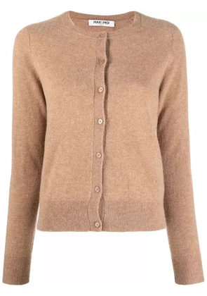 Max & Moi crew-neck cashmere cardigan - Brown