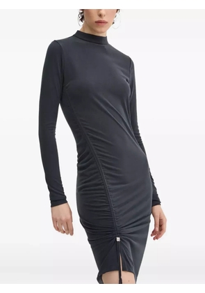 HUGO long-sleeve ruched mini dress - Grey