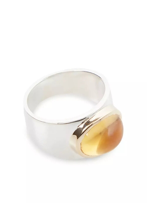 Pearls Before Swine silver citrine gemstone ring