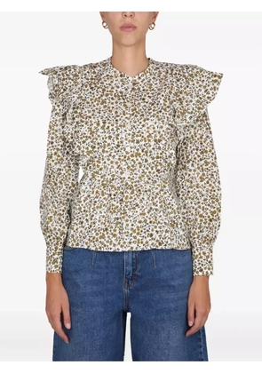 Baum Und Pferdgarten ruffled floral print blouse - Neutrals