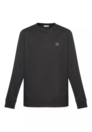 Moncler logo-patch long-sleeve T-shirt - Black