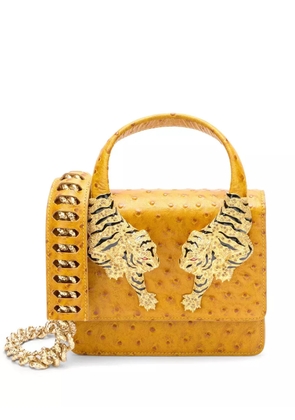 Roberto Cavalli Roar tiger-appliqué tote bag - Yellow