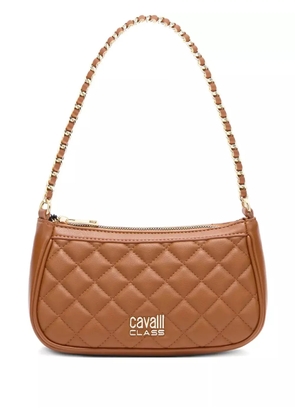 Roberto Cavalli chain quilted shoulder bag - Brown