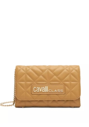 Roberto Cavalli chain quilted shoulder bag - Brown