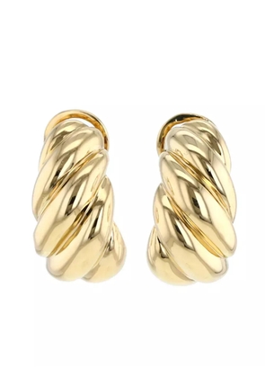 Hermès Pre-Owned 1980 twisted clip-on earrings - Gold