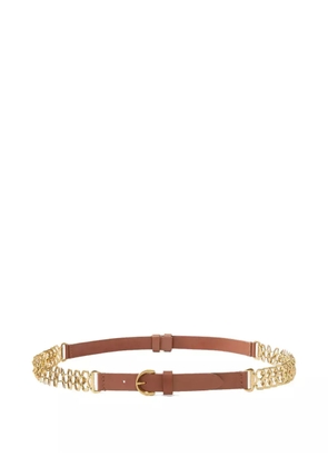 PINKO leather chain-link belt - Neutrals