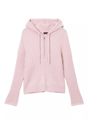 tout a coup ribbed hoodie - Pink