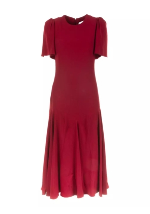 Alexander McQueen round-neck midi dress - Red