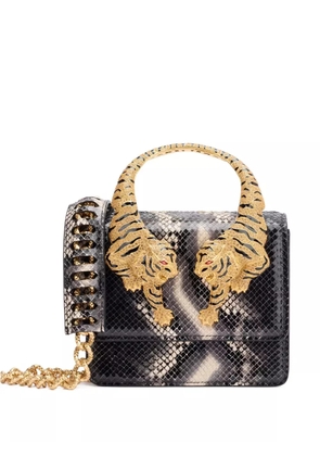 Roberto Cavalli Roar tiger-handle mini bag - Black