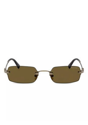 Miu Miu Eyewear rectangle-frame sunglasses - Gold