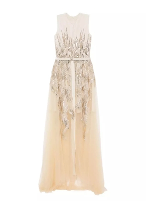 Saiid Kobeisy embroidered dress - Neutrals