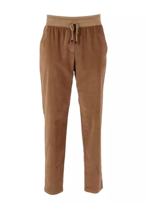 Lorena Antoniazzi corduroy track pants - Brown