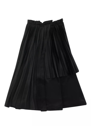Noir Kei Ninomiya pleated midi skirt - Black