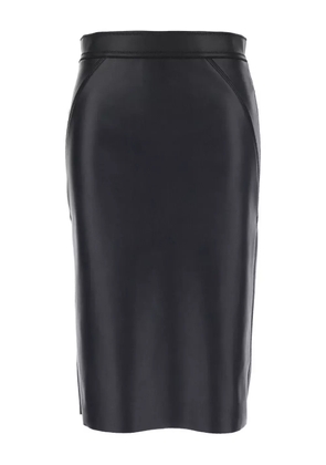 Merci raised stitching zip skirt - Black