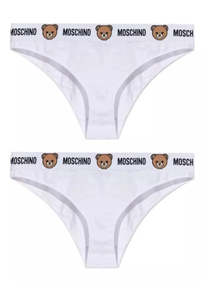 Moschino logo-waistband briefs (pack of two) - White